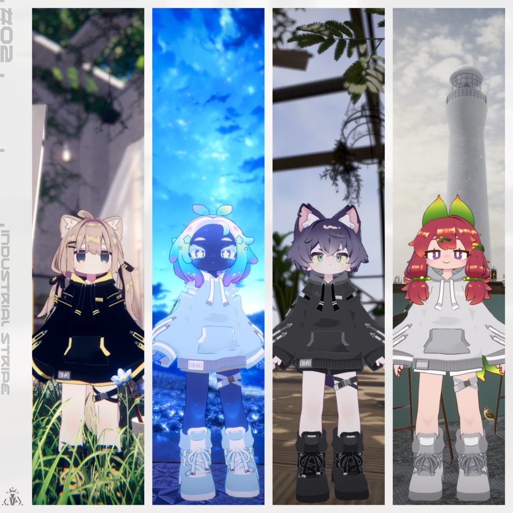 【まめふれんず対応】インダストリアル・ストライプ