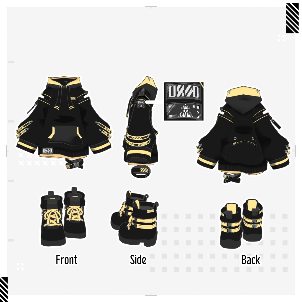 【まめふれんず対応】インダストリアル・ストライプ