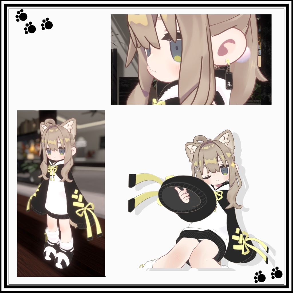 【キプフェル対応】だぼパンダパーカー+ポニテ【販売開始セール中】