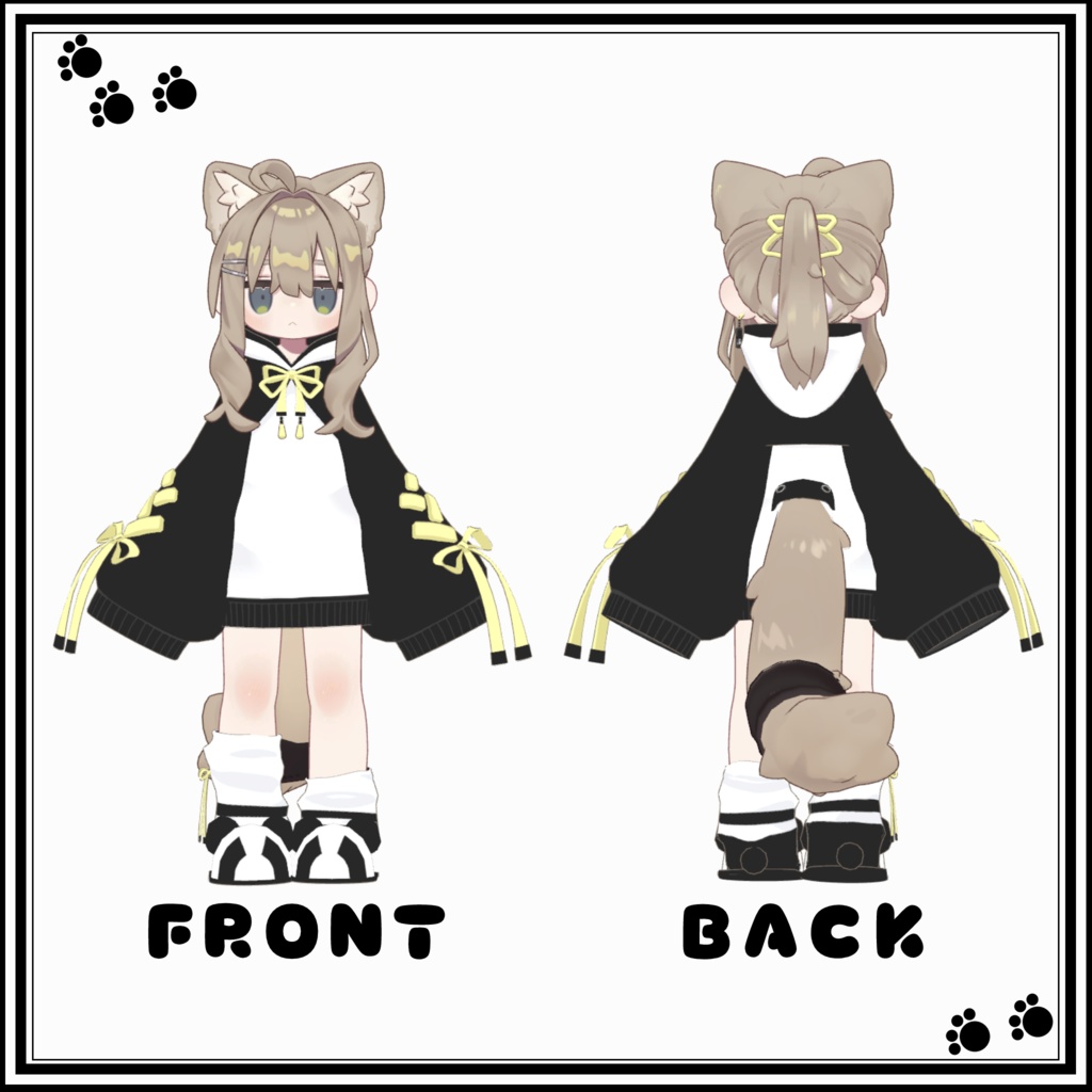 【キプフェル対応】だぼパンダパーカー+ポニテ【販売開始セール中】