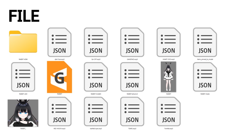 【Live2Dmodel】 Rabbit Girl (for VtubeStudio)