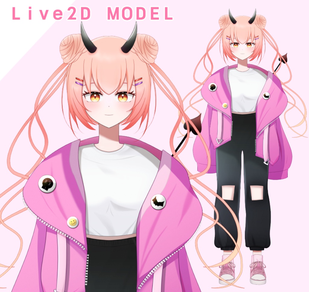 【限定一点】【Vtube Studio対応】 DEVIL Live2D Model