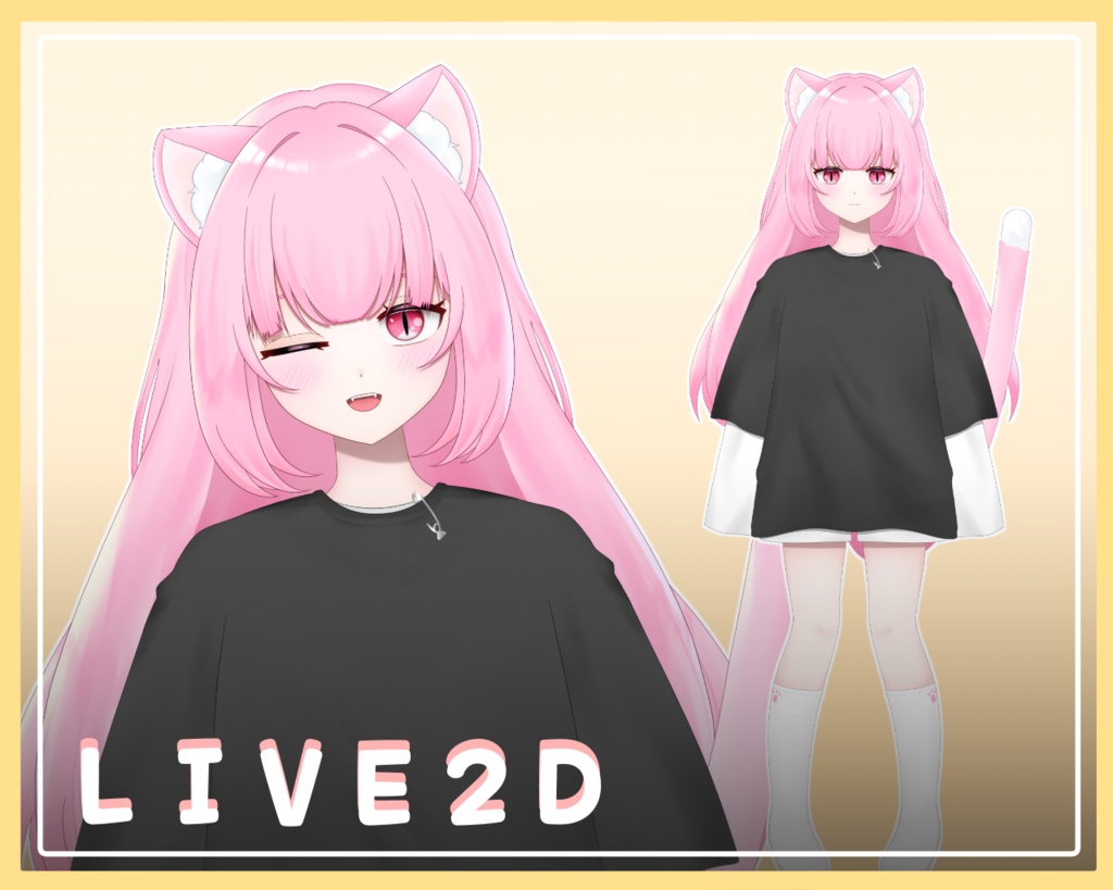 【Vtube Studio対応】CAT Live2D Model