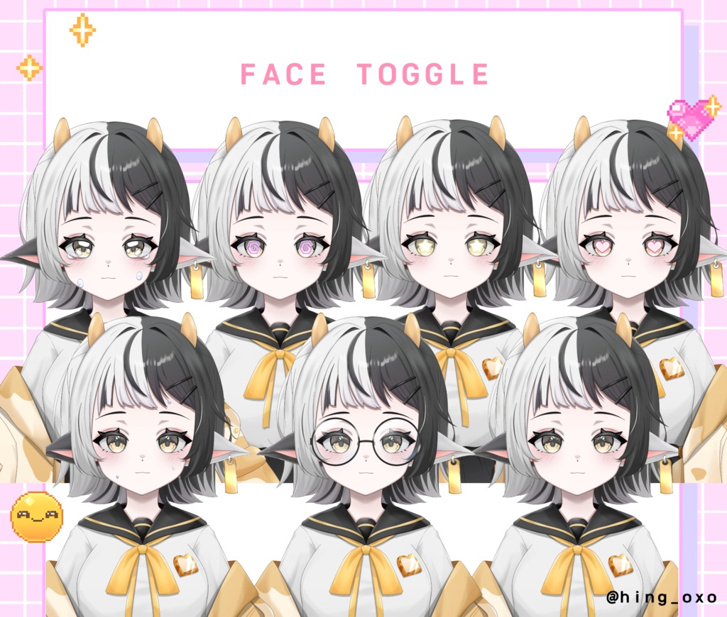 【限定一点】【Vtube Studio対応】 COW Live2D Model