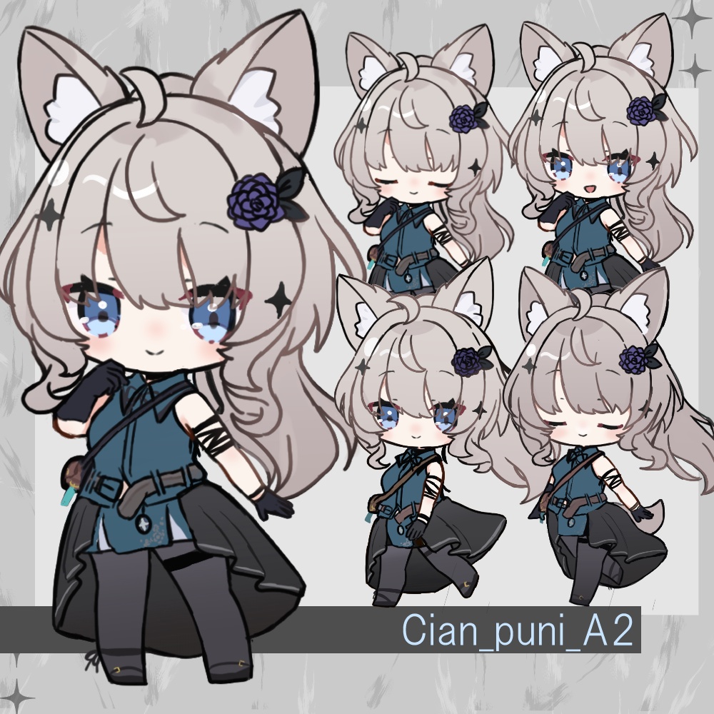 【無料】ぷにぷにシアンちゃん【#ぷにぷにあばたー】【#ぷにシアン】