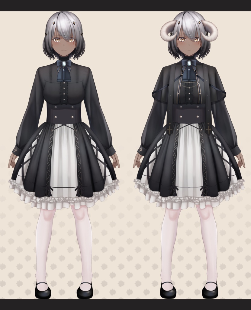 【VTS用】黒羊【女性Live2Dモデル5】