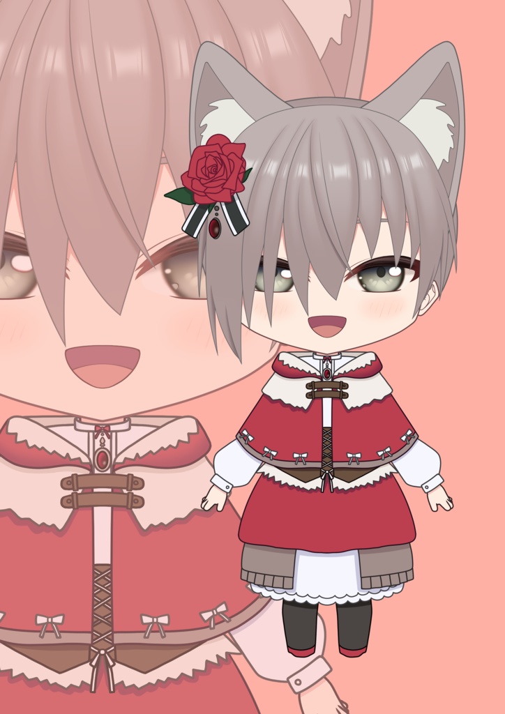 【VTS用】ケモミミ赤ずきん【Live2Dモデル】