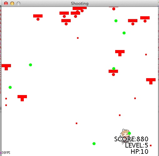 Javaサンプルシューティングゲーム