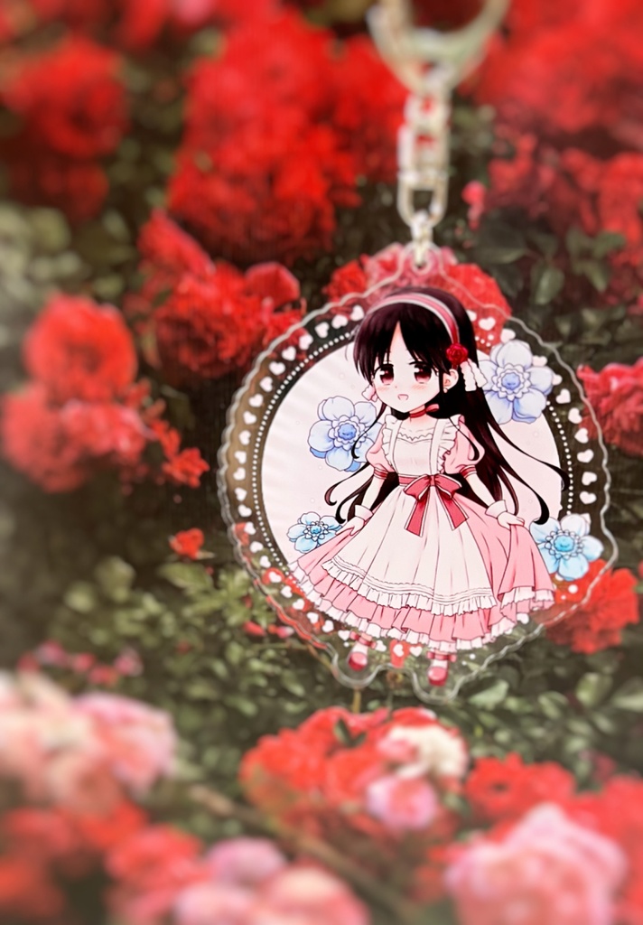 エプロンドレスのアクリルキーホルダー