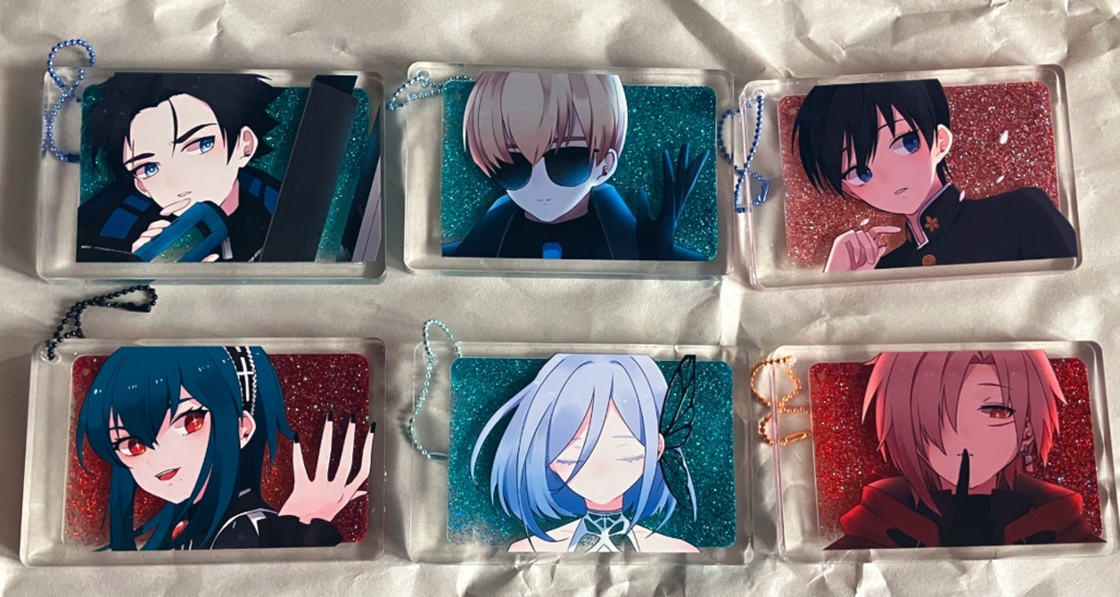 グリッターアクリルキーホルダー
