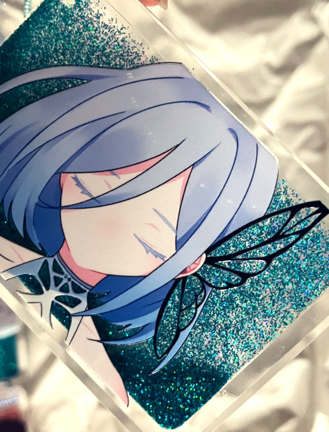 グリッターアクリルキーホルダー