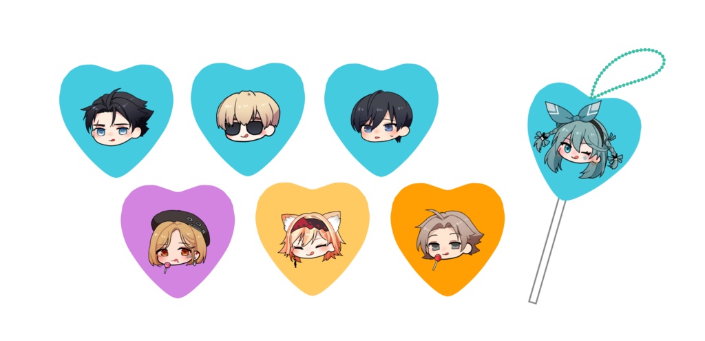 ペロキャンアクリルキーホルダー