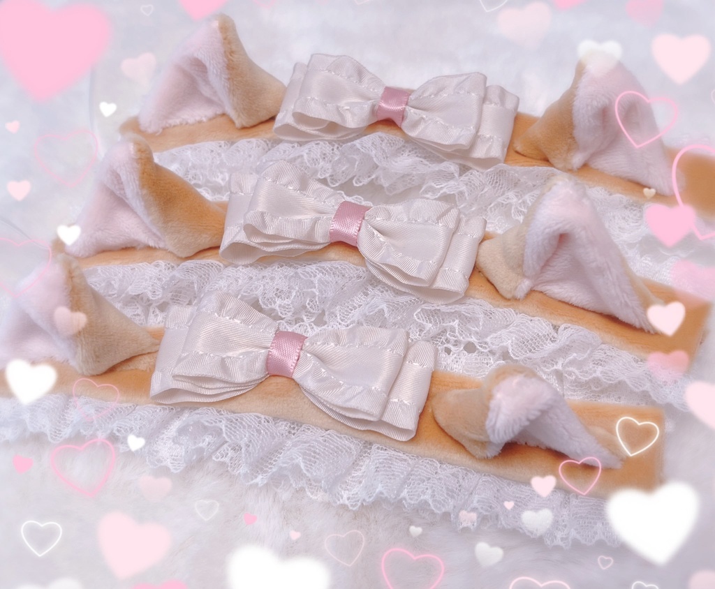 まとみみ1/4サイズ&りぼん2個セット