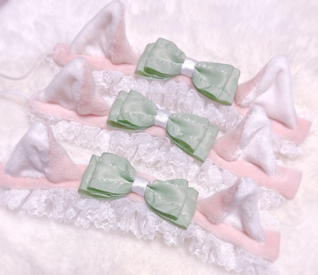 まとみみ1/4サイズ&りぼん2個セット