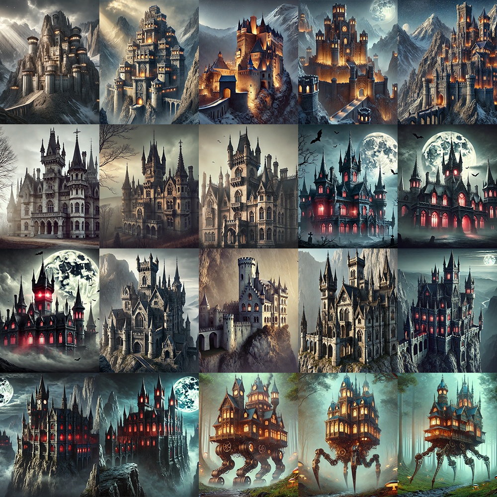 2Dアセットパック | ファンタジー邸宅 イメージ 100種類コレクション
