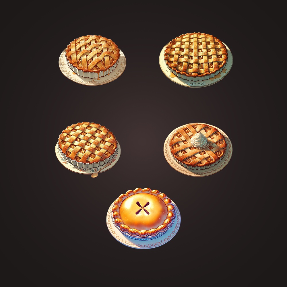 2Dアセットパック | クリスマスフードイラスト50種類