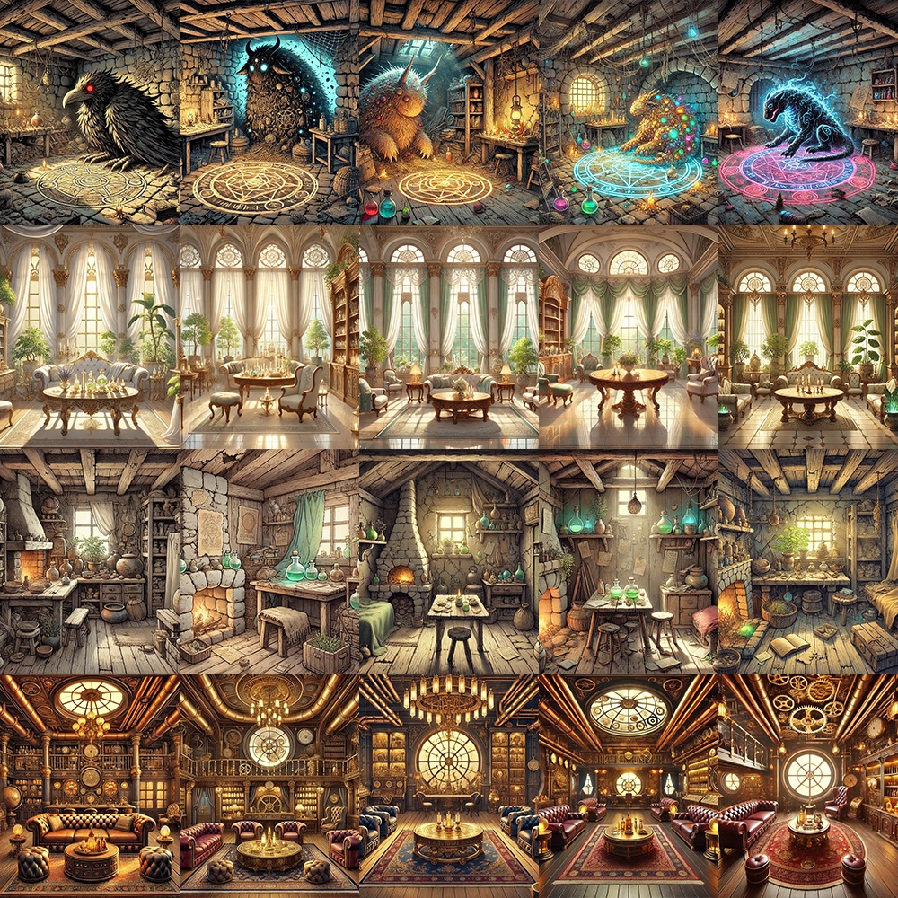 2Dアセットパック | ファンタジー リビング イラスト 100種類