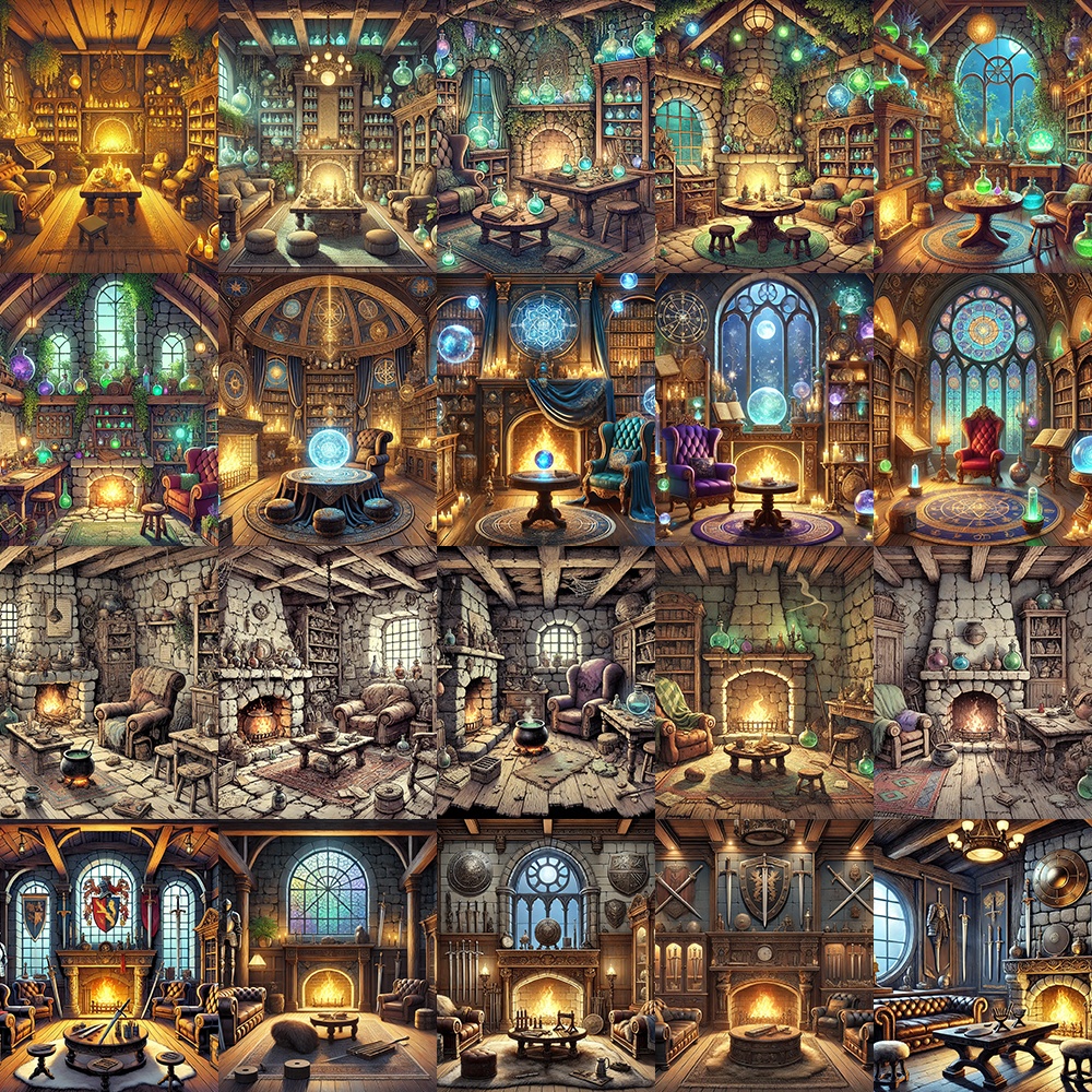 2Dアセットパック | ファンタジー リビング イラスト 100種類