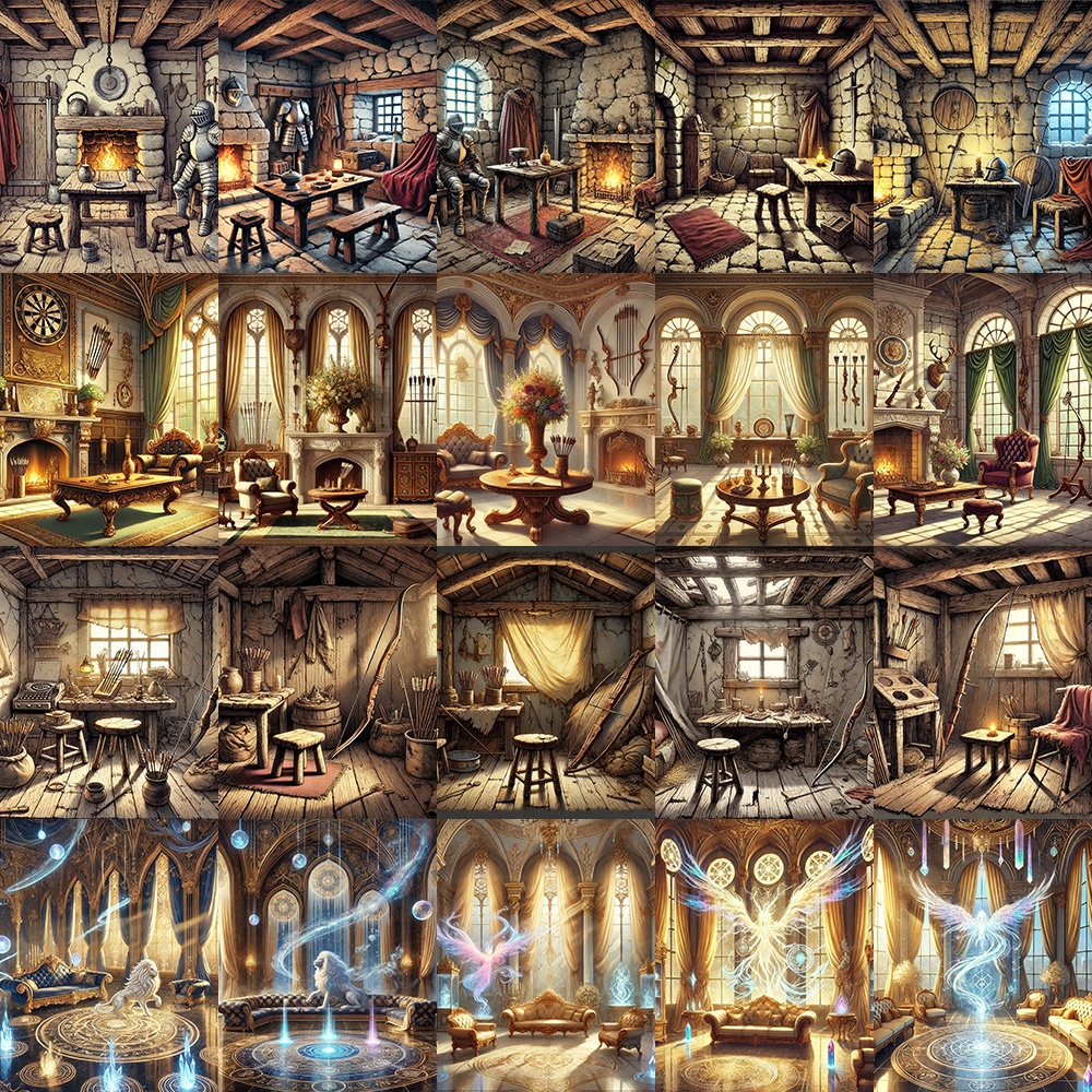 2Dアセットパック | ファンタジー リビング イラスト 100種類