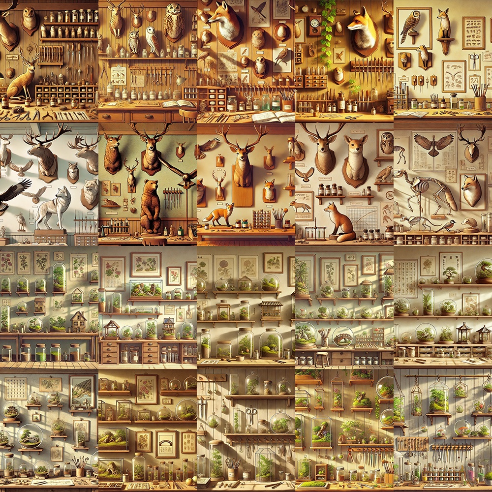 2Dアセットパック | 自然物コレクション: 昼の部屋背景50種類