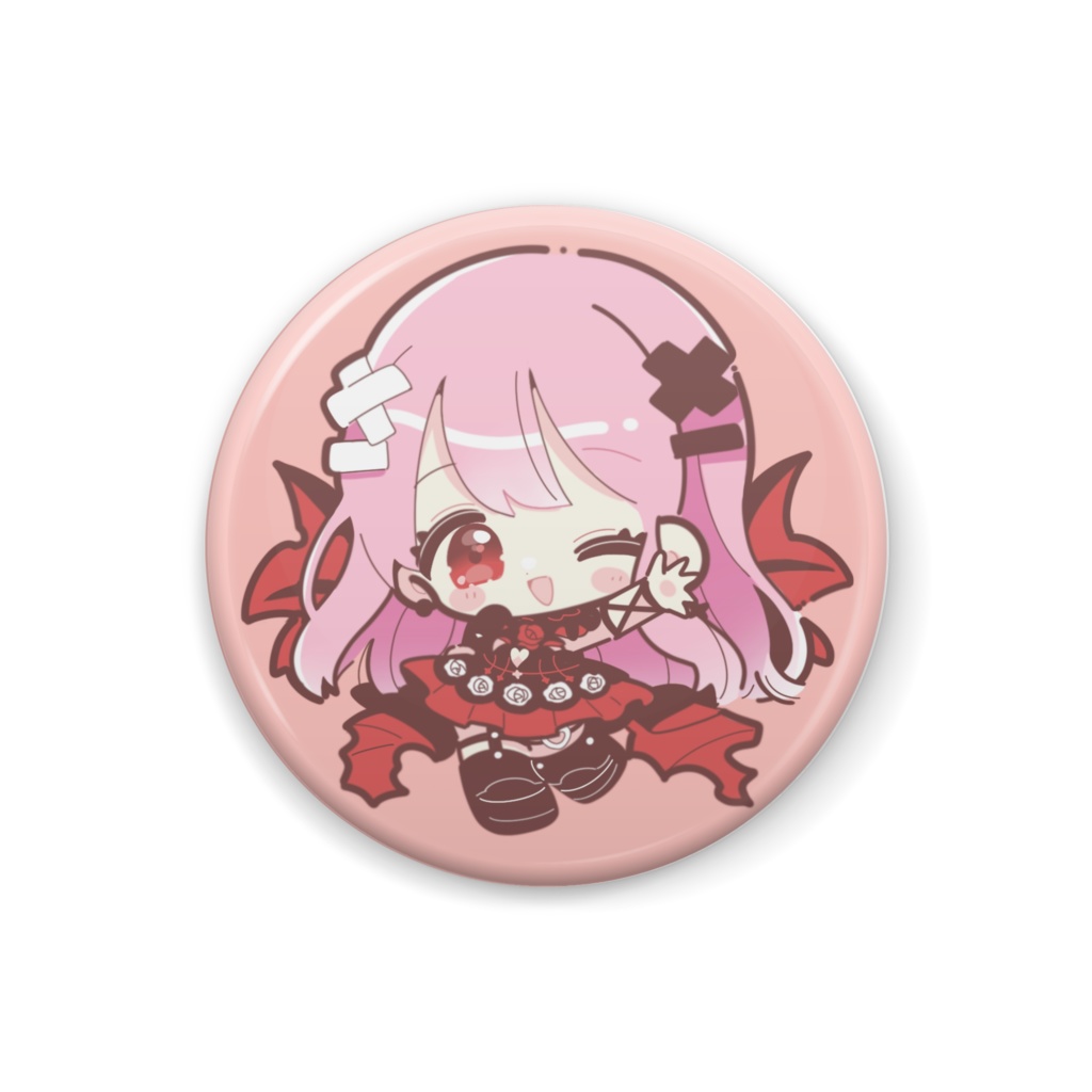 ウィンクがかわいすぎる缶バッジ