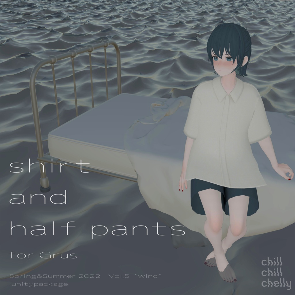 [Grus]  shirt + half pants [#chillchillchelly]