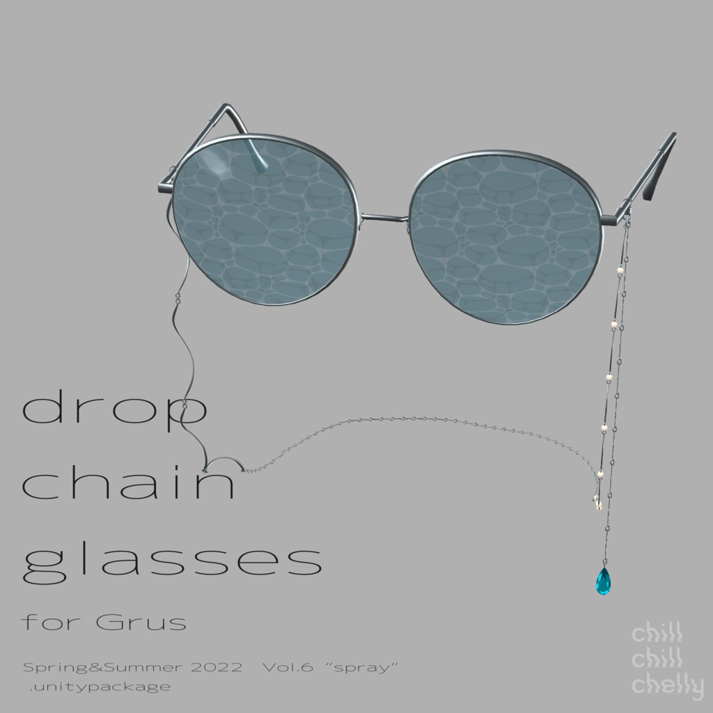 [VRM/Grus]drop chain glasses [#chillchillchelly]