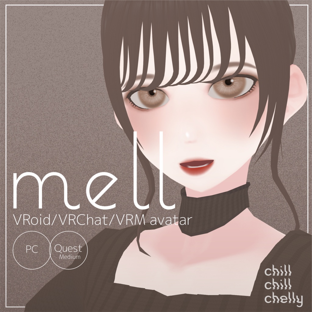 【VRoid+VRM+VRChat】mell【Quest対応】