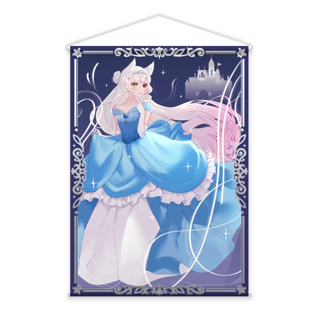 2周年記念　タロットカード風シンデレラ美紅　タペストリー　選べる表情あり　2nd anniversary tarot card style Cinderella Miku tapestry　You can choose the expression
