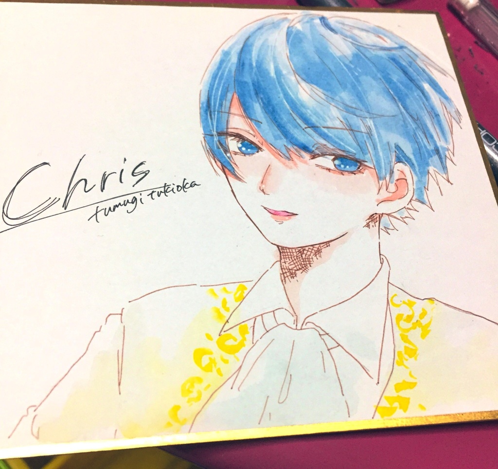 イラストカラー色紙