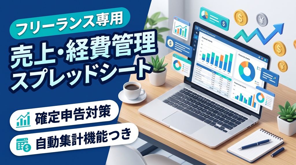 【フリーランス・副業向け】案件・売上・源泉徴収を自動計算！クリエイター専用ダッシュボード（Excel/スプレッドシート対応）