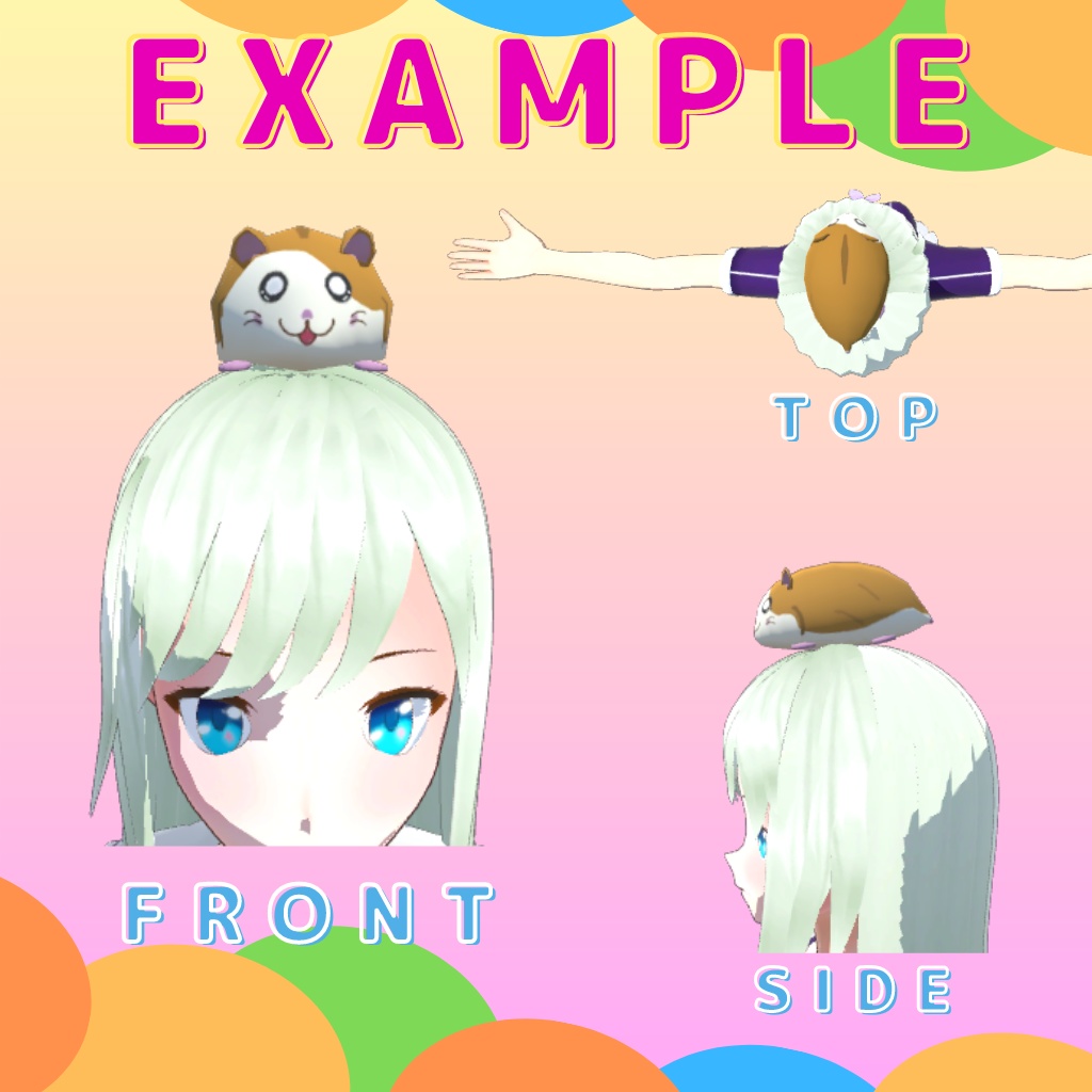 【3D】頭に乗せるハムスター【VRChat】