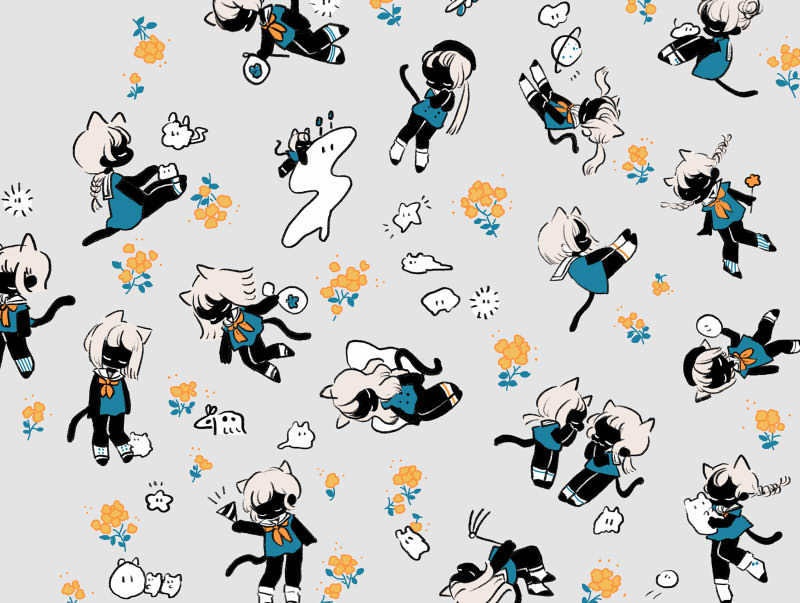 まろやかな黒ねこ/gray