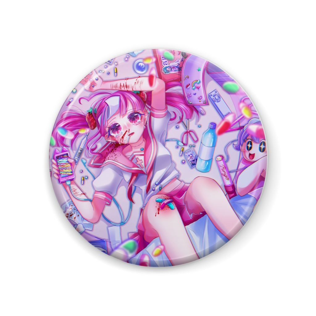 はやく死にたい 缶バッジ