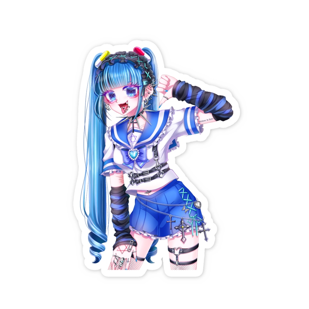 さっさと死ねステッカー