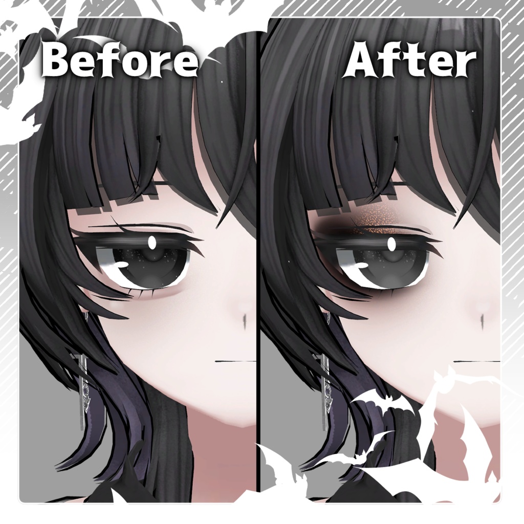 【無料/Free】DarkMakeup+Tongue Textures【Rize専用】