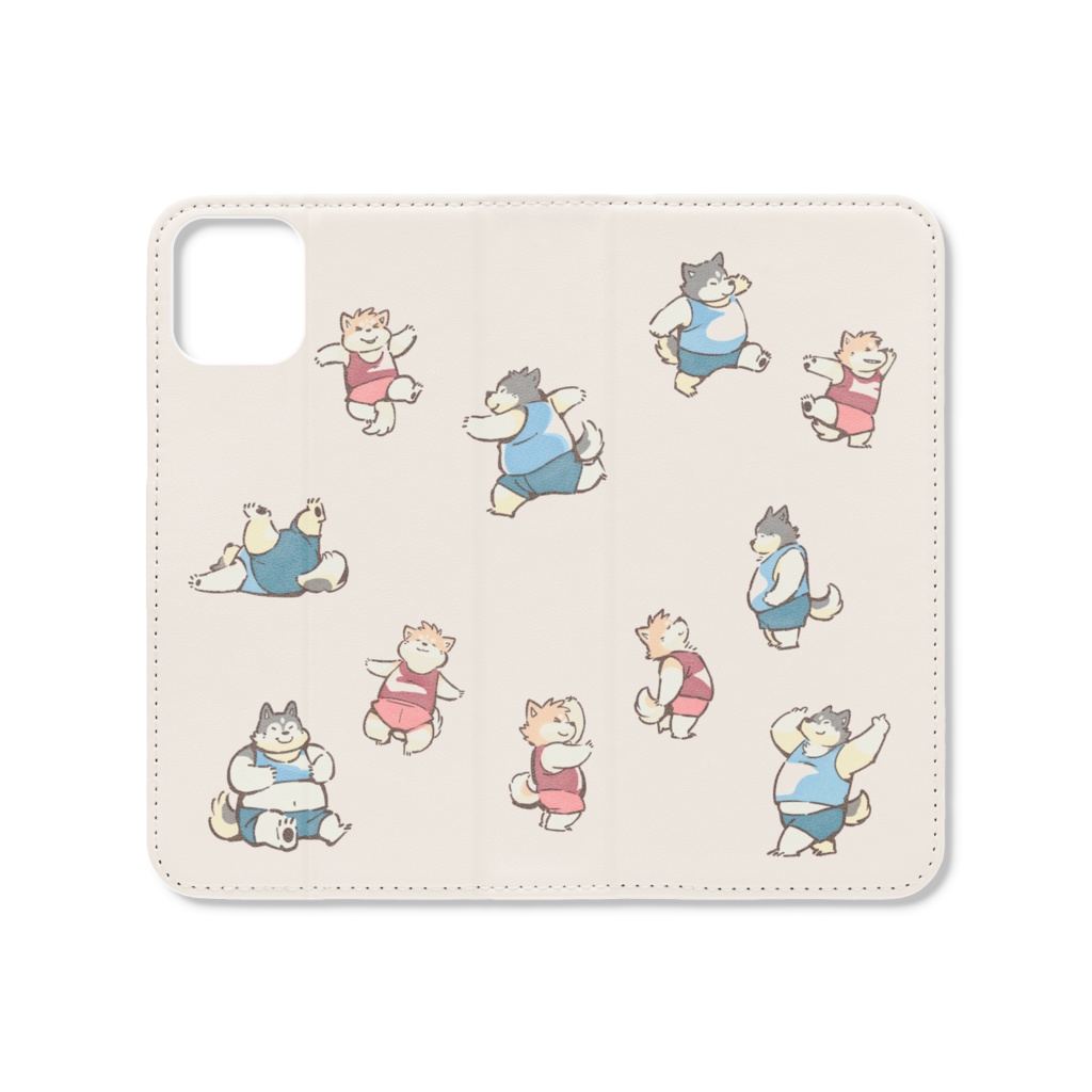 コウくんフクちゃんわちゃわちゃiPhoneケース