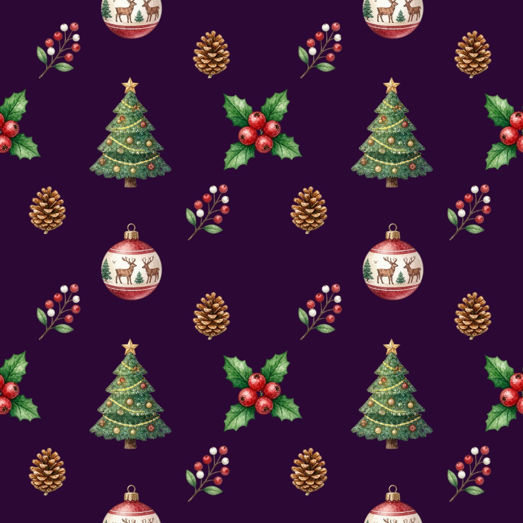 クリスマスのデジタルペーパー8枚