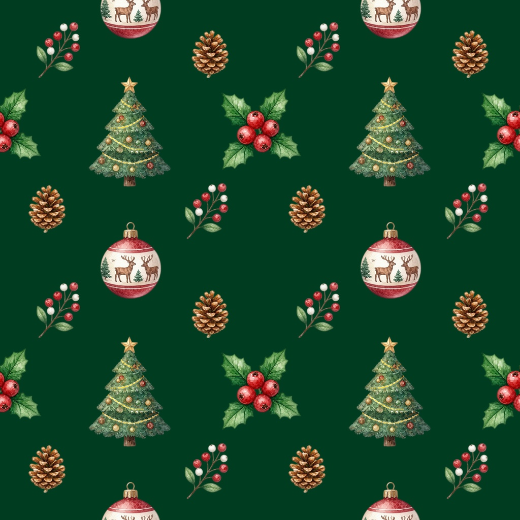 クリスマスのデジタルペーパー8枚