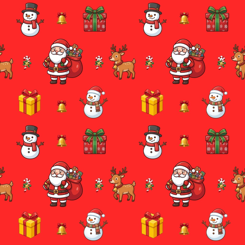 クリスマスのデジタルペーパー8枚