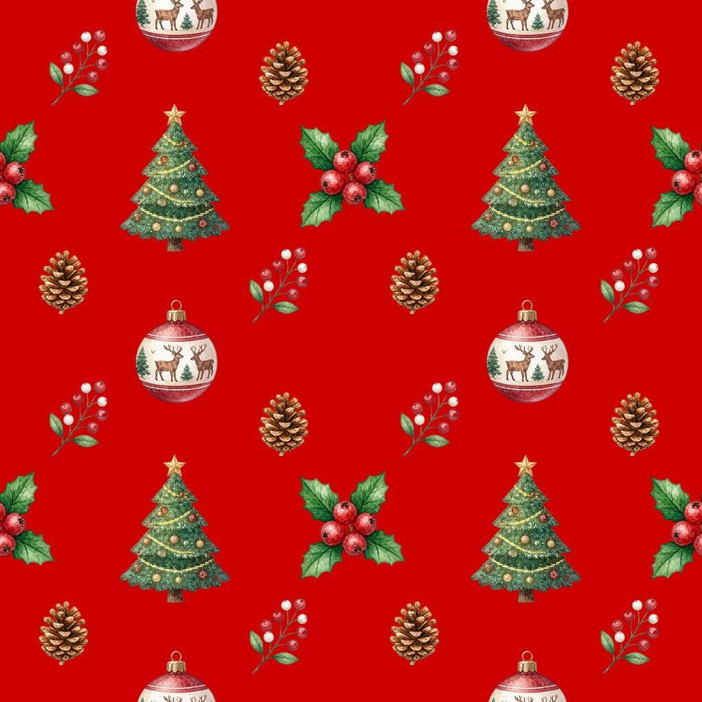 クリスマスのデジタルペーパー8枚