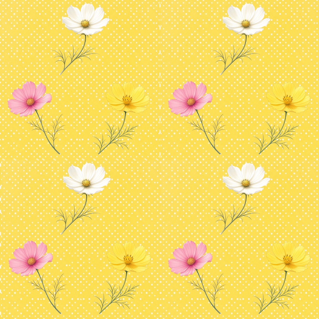 コスモスの花のデジタルペーパー４枚