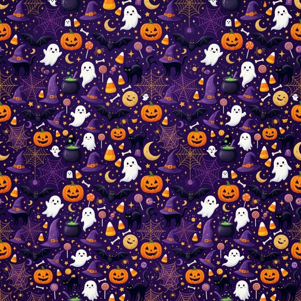 ハロウィンのデジタルペーパー　３枚セット
