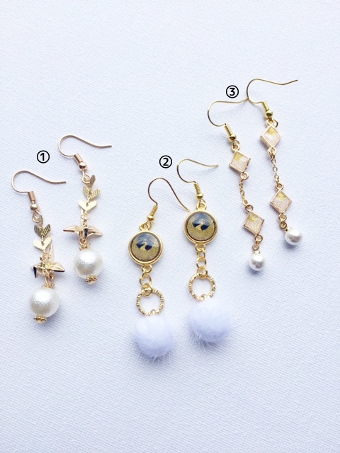 鶴丸モチーフピアス/イヤリング