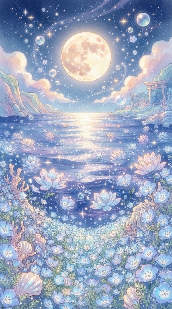 sns背景用素材【月夜の調べ】