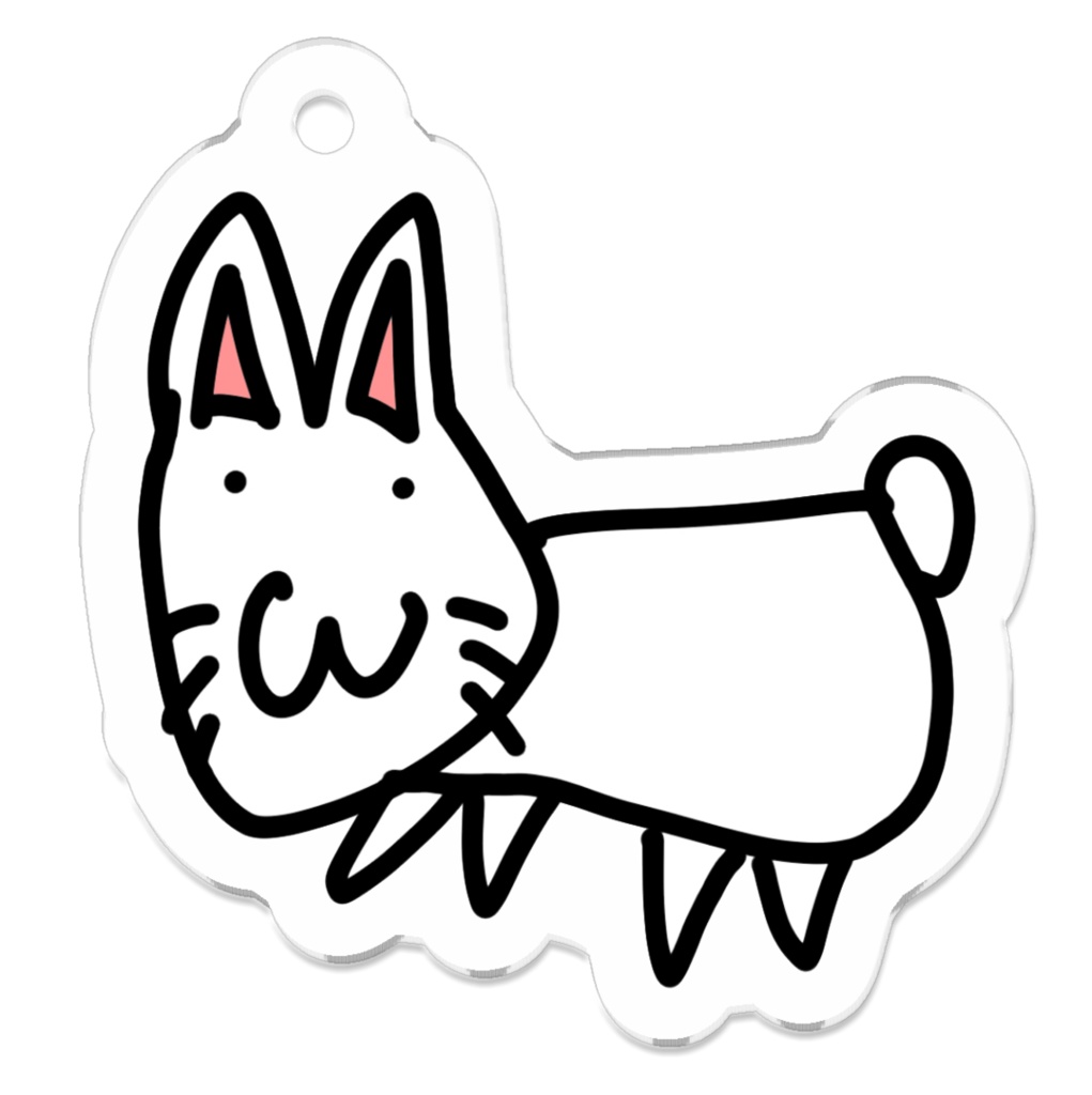 うさぎアクリルキーホルダー