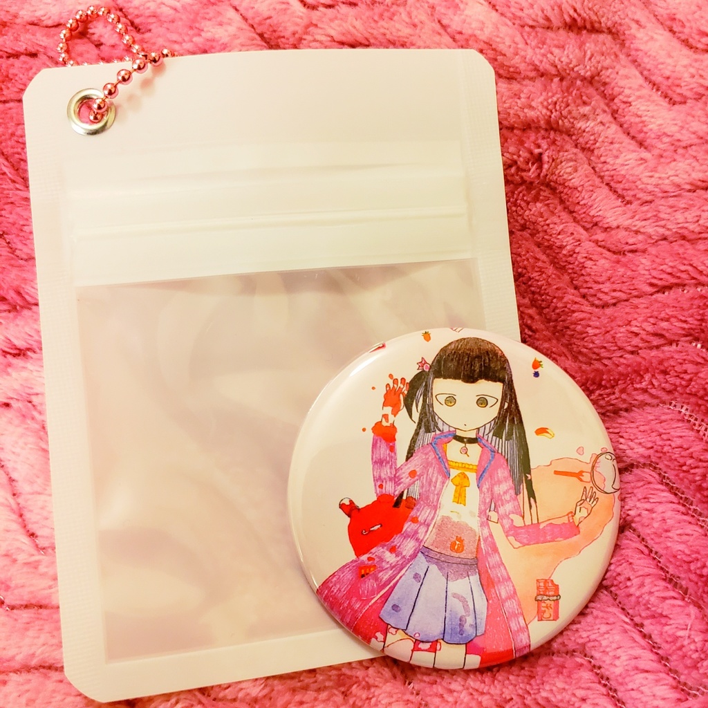 裏カラー&保護カバー付缶バッジ(匿名配送)