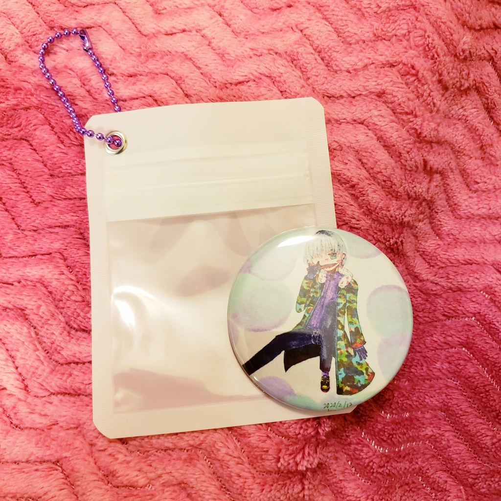 カバー付裏カラー缶バッジ(郵送)