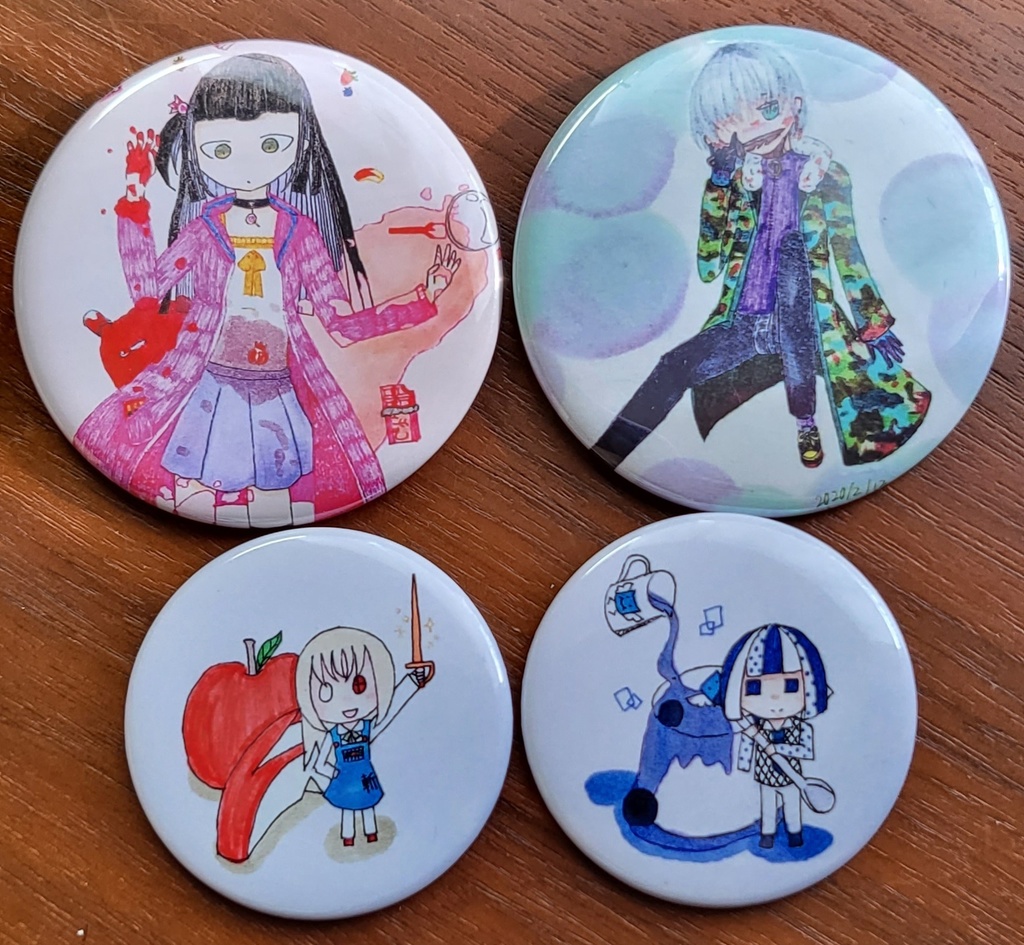 裏カラー付缶バッジ(匿名配送)