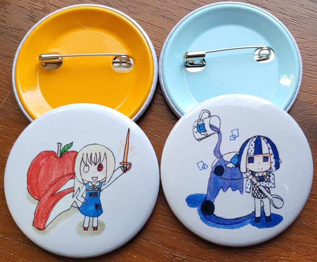 裏カラー付缶バッジ(郵送)